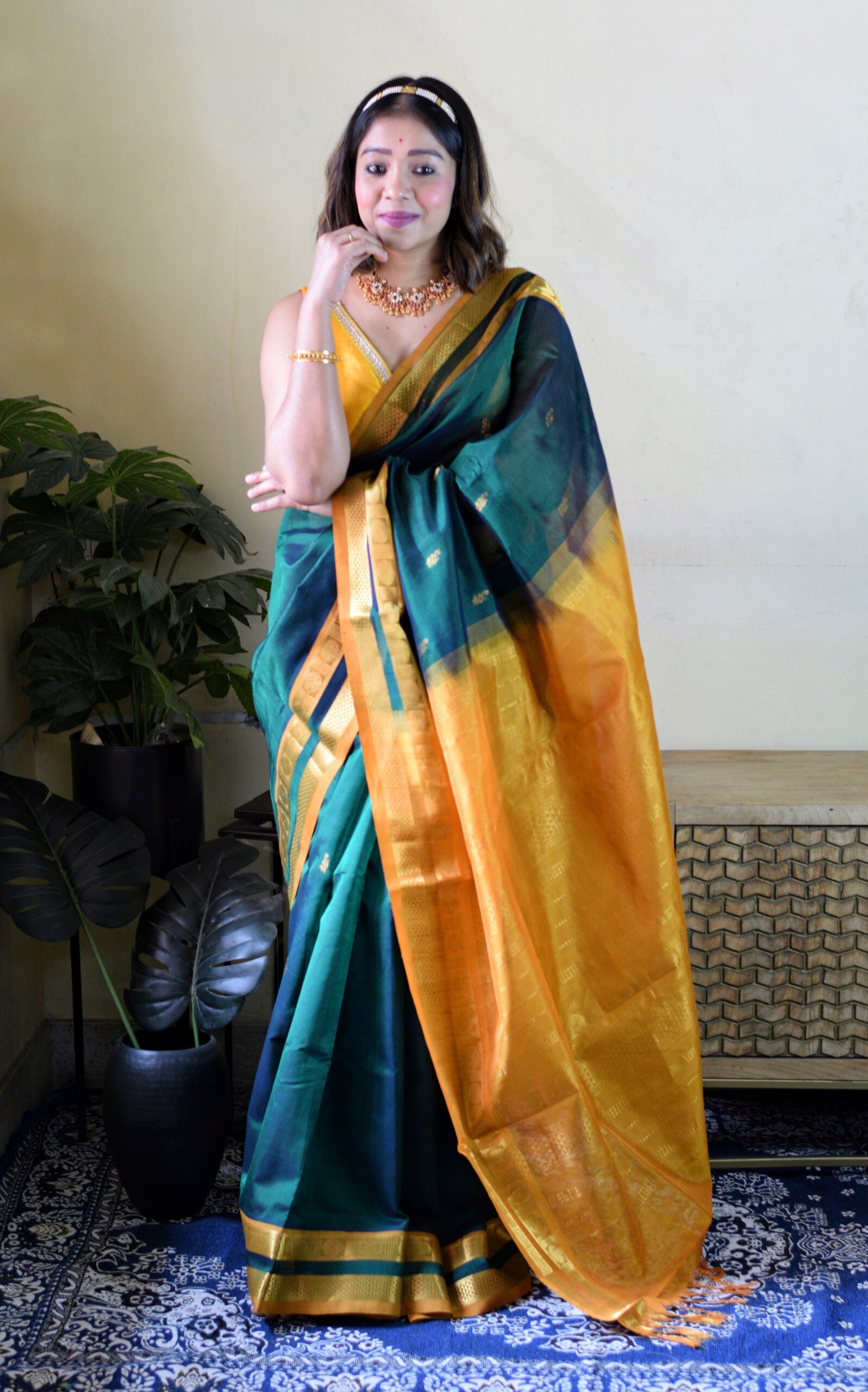 Unique Katan Silk Saree of Bishnupur, 6.3 m (with blouse piece) at Rs 3550  in Kolkata